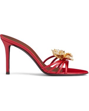 Giuseppe Zanotti Orchid Crystal Mule 90 - Rot