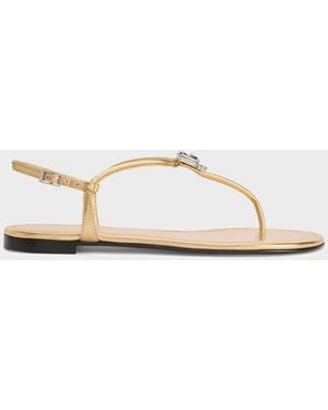 Giuseppe Zanotti Maeeve Flat Sandal - Neutro