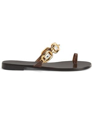 Giuseppe Zanotti Insomnya Flat - Brown