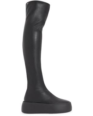 Giuseppe Zanotti Leather-Look Fabric Trainer Boots - Black