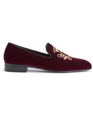 Giuseppe Zanotti Mocassins Terence À Détail Brodé - Marron