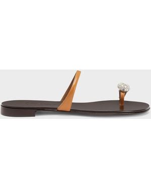 Giuseppe Zanotti Icon Ring Flat Sandal - Bianco