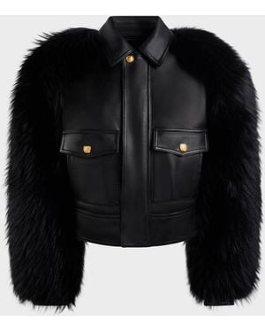 Giuseppe Zanotti Vixen Fur Jacket - Black