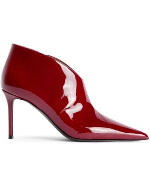 Giuseppe Zanotti Pointed-Toe Patent Leather Boots - Red
