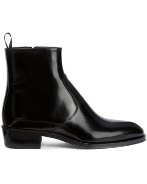 Giuseppe Zanotti Bottines Ludhovic En Cuir - Noir