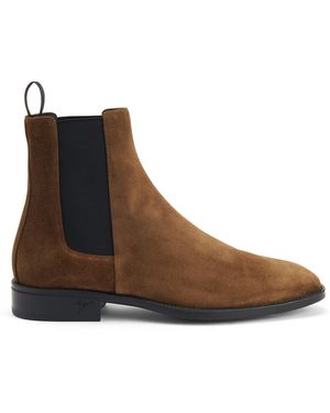 Giuseppe Zanotti Stivali Ryim Con Punta Smussata - Marrone