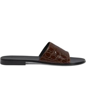 Giuseppe Zanotti Adrien Leather Sandals - Brown