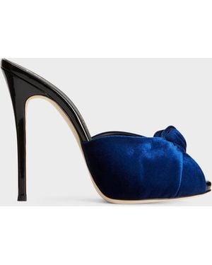 Giuseppe Zanotti Bridget Velvet Mule - Blue