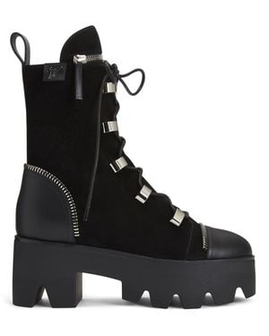 Giuseppe Zanotti Juliett Platform Hiking Boots - Black