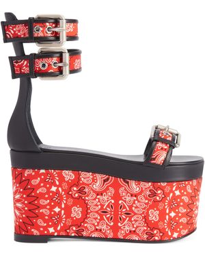 Giuseppe Zanotti BANDANA WEDGE - Rot