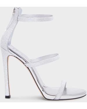 Giuseppe Zanotti Harmony Glitter Sandal 120 - Blanco