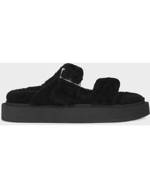 Giuseppe Zanotti Jolanda Winter Flat Sandal - Black