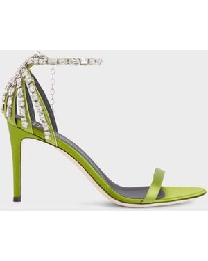 Giuseppe Zanotti Adele Crystal Sandal 85 - White