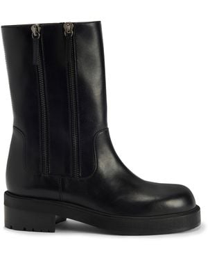 Giuseppe Zanotti Faustus Mid-Calf Combat Boots - Black
