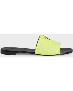 Giuseppe Zanotti Shirley Flat Sandal - Yellow