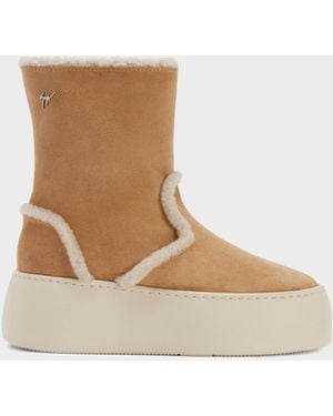 Giuseppe Zanotti Gz League Fur Bootie - Natur