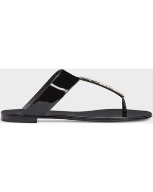 Giuseppe Zanotti Cleta Flat Sandal - Black