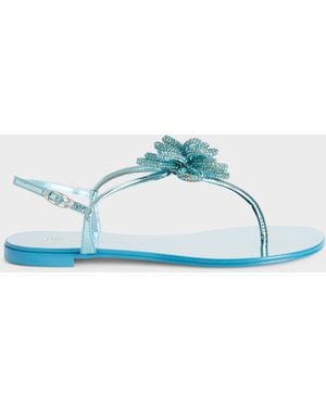Giuseppe Zanotti Tilliy Flat Sandal - Blue