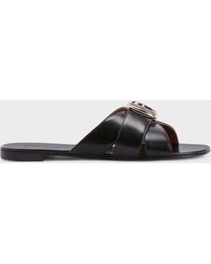 Giuseppe Zanotti Geraldhine Flat Sandal - Black