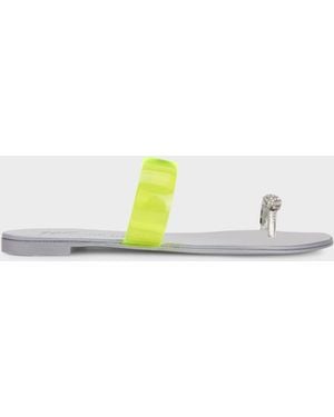 Giuseppe Zanotti Ring Plexi Flat Sandal - Multicolor