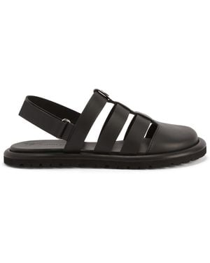Giuseppe Zanotti Rusery Leather Cage Sandals - Black