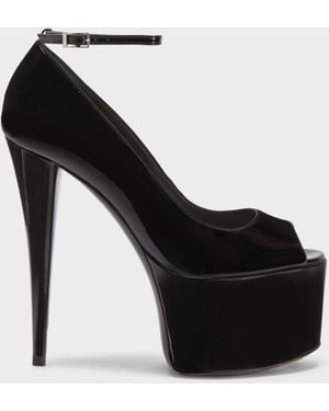 Giuseppe Zanotti Gz Aida Open Toe 150 - Black