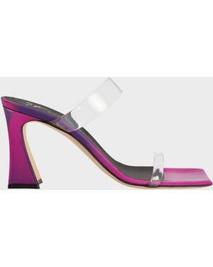 Giuseppe Zanotti Flaminia Plexi Mule 85 - Pink