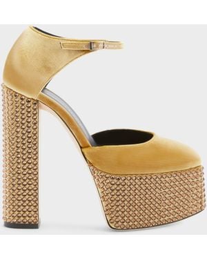 Giuseppe Zanotti Bebe Strass Pump D'Orsay 150 - Metallic