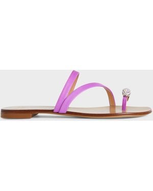 Giuseppe Zanotti Hillary Ring Flat Sandal - Pink