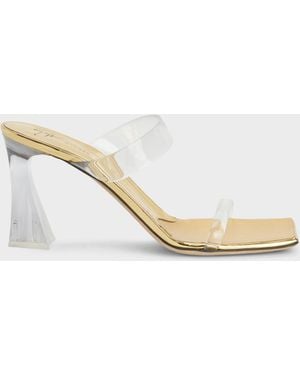 Giuseppe Zanotti Flaminia Plexi Mule 85 - Natural