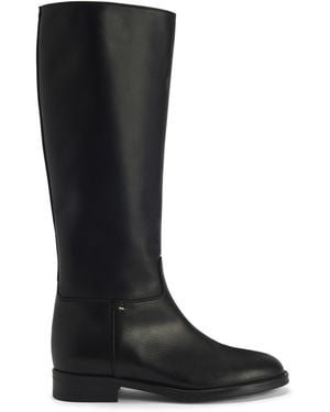 Giuseppe Zanotti Nourine Leather Mid-Calf Boots - Black