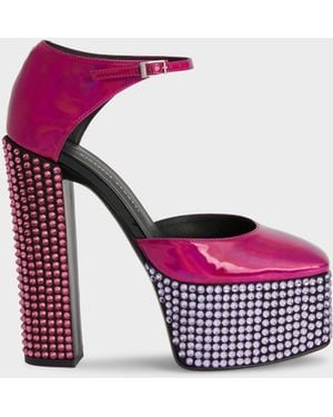 Giuseppe Zanotti Bebe Strass Pump D'Orsay 150 - Pink