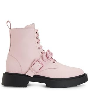 Giuseppe Zanotti Adric Chain-Trim Combat Boots - Pink
