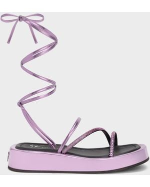 Giuseppe Zanotti Melburne Laces Sandal - Pink