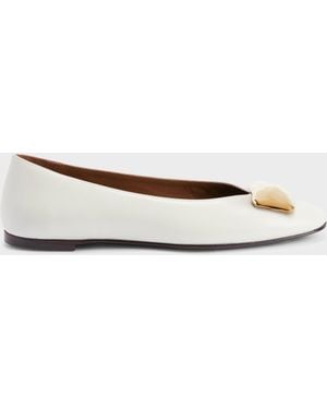 Giuseppe Zanotti Georgia Stone Ballerina - White