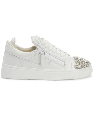 Giuseppe Zanotti Gz94 Crystal-Embellished Trainers - White