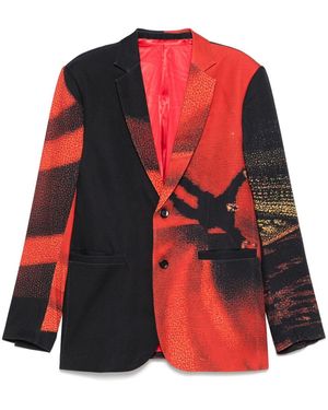 Kidsuper Blazer spiraling man rosso e nero