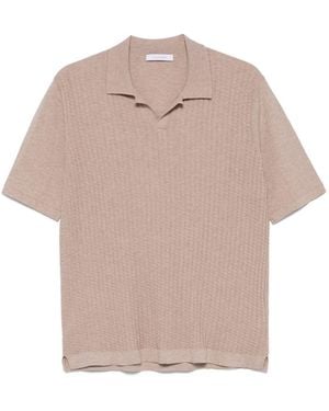 Cruciani Polo beige in maglia manica corta - Rosa