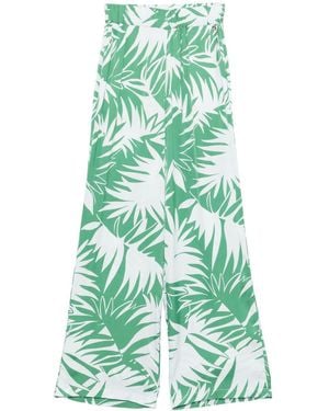 Liu Jo Pantaloni con stampa palm tree - Verde