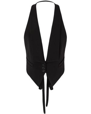 Pinko Gilet con nodo posteriore - Nero