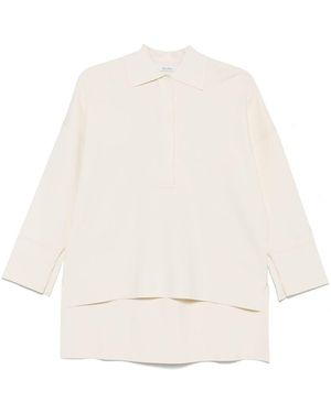 Max Mara Pure Blusa in filato di viscosa vand - Bianco