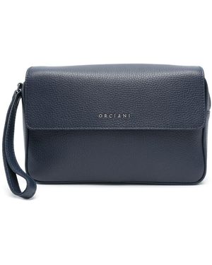 Orciani Clutch con logo - Blu