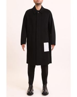 Amaranto Cappotto collo in piedi - Nero