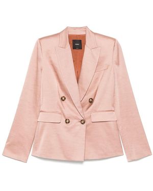 Pinko Blazer in raso - Rosa