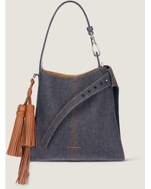 Givenchy Borsa Hobo Belted mini in denim - Blu