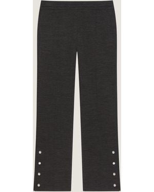 Givenchy Pantaloni da jogging in lana con gros-grain Paris - Nero