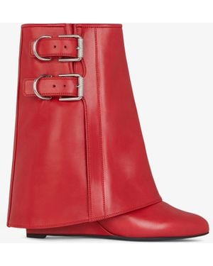 Givenchy Shark Lock Buckles Leather Ankle Boots in Pink Lyst UK