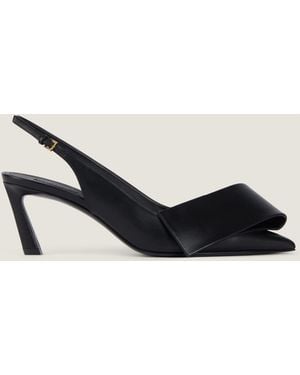 Givenchy Twisted Ribbon Slingbacks Pumps - Natural