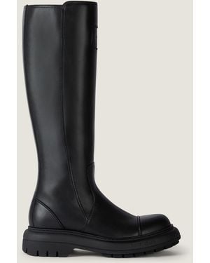 Givenchy Cargo Biker Knee High Boots - Black