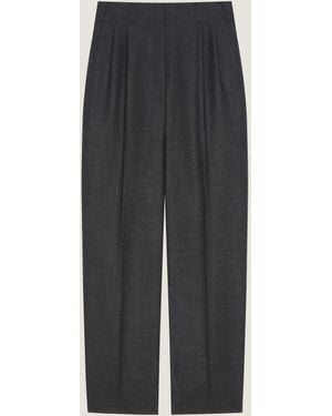 Givenchy Wool Double Pleat Tailored Pants - Gray